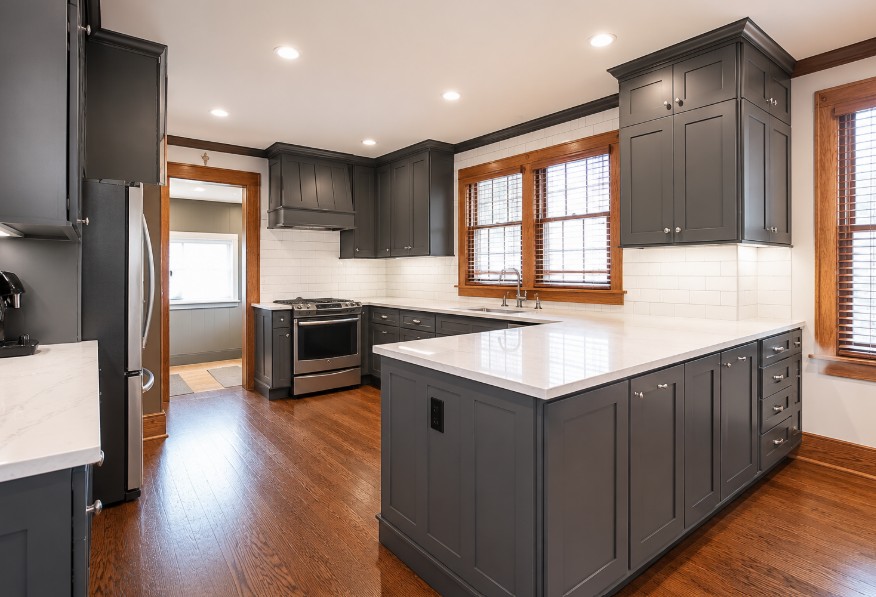 Warm Modern Kitchen — North Bethesda