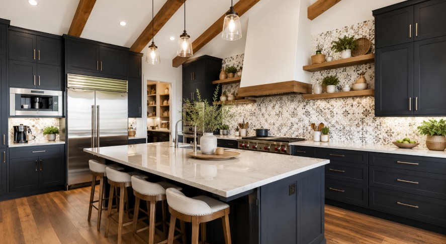 New custom home interior in Potomac MD by iDesign